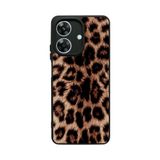 BG AKSESUAR Realme Note 60 Uyumlu Leopar Desenli Mat Siyah Silikon Kılıf, Koruyucu, Şok Emici Kapak