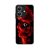 BG AKSESUAR Realme Note 60 Uyumlu Mat Siyah Kılıf, Türk Bayrağı Baskılı, Yumuşak Silikon, Koruyucu, Şok Emici