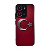 BG AKSESUAR Reeder S19 Max Pro S 108 MP ile Uyumlu Türk Bayrağı Baskılı Mat Siyah Kılıf, Yumuşak Silikon, Koruyucu, Şok Emici Kapak