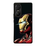 BG AKSESUAR Reeder S19 Max Pro S EDGE ile Uyumlu Iron Man Baskılı Siyah Silikon Kılıf, Şok Emici Koruyucu Kapak