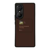 BG AKSESUAR Reeder S19 Max Pro S EDGE ile Uyumlu, Şarkı Sözleri Tasarımlı, Glossy Premium Kılıf, Kahverengi