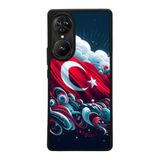 BG AKSESUAR Reeder S19 Max Pro S EDGE ile Uyumlu Türk Bayrağı Baskılı Siyah Kılıf, Yumuşak Silikon, Koruyucu, Şok Emici