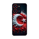 BG AKSESUAR Reeder S19 Max Pro S ile Uyumlu Bayrak Figürlü Baskılı, Mat Siyah, Yumuşak Silikon, Şok Emici Telefon Kılıfı