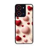 BG AKSESUAR Reeder S19 Max Pro S ile Uyumlu Kalp Desenli, Mat Siyah, Yumuşak Silikon, Şok Emici Telefon Kılıfı