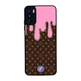 BG AKSESUAR Reeder S19 Max Pro S ile Uyumlu Kılıf, LouisVuitton Desenli, Siyah, Yumuşak Silikon, Koruyucu