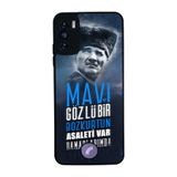 BG AKSESUAR Reeder S19 Max Pro S ile Uyumlu Siyah Kılıf, Mustafa Kemal Atatürk Baskılı, Yumuşak Silikon, Koruyucu, Şok Emici
