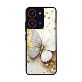 BG AKSESUAR Reeder S19 Max Pro S ile Uyumlu Yaldız Çiçek Desenli, Mat Siyah, Yumuşak Silikon, Şok Emici Telefon Kılıfı