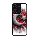 BG AKSESUAR Reeder S19 Max Pro S ZOOM ile Uyumlu Bayrak Figürlü Baskılı, Mat Siyah, Yumuşak Silikon, Şok Emici Telefon Kılıfı