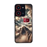 BG AKSESUAR Reeder S19 Max Pro S ZOOM ile Uyumlu Bayrak Figürlü, Mat Siyah, Yumuşak Silikon, Şok Emici Telefon Kılıfı