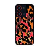 BG AKSESUAR Reeder S19 Max Pro S ZOOM ile Uyumlu Pastel Leopar Desenli Mat Siyah Silikon Kılıf, Şok Emici Koruyucu Kapak