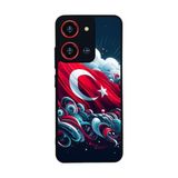 BG AKSESUAR Reeder S19 Max Pro S ZOOM ile Uyumlu Türk Bayrağı Baskılı Mat Siyah Silikon Kılıf, Şok Emici Koruyucu Kapak