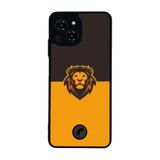 BG AKSESUAR Reeder S23 Pro Max ile Uyumlu Aslan Tasarımlı Glossy Premium Kılıf, Sarı-Kahverengi