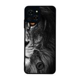 BG AKSESUAR Reeder S23 Pro Max ile Uyumlu Aslan Tasarımlı Glossy Premium Kılıf, Siyah