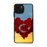 BG AKSESUAR Reeder S23 Pro Max ile Uyumlu Bayrak Figürlü, Mat Siyah, Yumuşak Silikon, Şok Emici Telefon Kılıfı