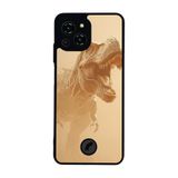 BG AKSESUAR Reeder S23 Pro Max ile Uyumlu Dinozor Tasarımlı Glossy Premium Kılıf, Beige