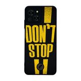 BG AKSESUAR Reeder S23 Pro Max ile Uyumlu, Dont Stop Tasarımlı, Glossy Premium Kılıf, Siyah-Sarı