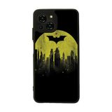 BG AKSESUAR Reeder S23 Pro Max ile Uyumlu Kılıf, Batman Baskılı, Mat Siyah, Yumuşak Silikon, Koruyucu, Şok Emici