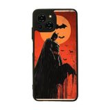 BG AKSESUAR Reeder S23 Pro Max ile Uyumlu Kılıf, Batman Baskılı, Mat Siyah, Yumuşak Silikon, Şok Emici