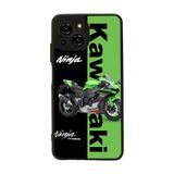 BG AKSESUAR Reeder S23 Pro Max ile Uyumlu Kılıf, Kawasaki Ninja Motosiklet Baskılı, Mat Siyah, Yumuşak Silikon, Şok Emici