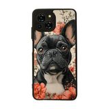 BG AKSESUAR Reeder S23 Pro Max ile Uyumlu Kılıf, Köpek Baskılı, Mat Siyah, Yumuşak Silikon, Şok Emici