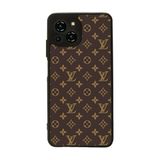 BG AKSESUAR Reeder S23 Pro Max ile Uyumlu Kılıf, LouisVuitton Deseni, Siyah, Yumuşak Silikon, Koruyucu, Şok Emici