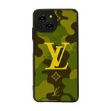 BG AKSESUAR Reeder S23 Pro Max ile Uyumlu Kılıf, LouisVuitton Tasarım, Siyah, Yumuşak Silikon, Koruyucu, Şok Emici