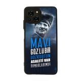 BG AKSESUAR Reeder S23 Pro Max ile Uyumlu Kılıf, Mat Siyah, Atatürk Baskılı, Yumuşak Silikon, Koruyucu, Şok Emici