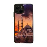 BG AKSESUAR Reeder S23 Pro Max ile Uyumlu Kılıf, Mat Siyah, Cami Baskılı, Yumuşak Silikon, Koruyucu, Şok Emici Kapak