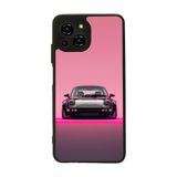 BG AKSESUAR Reeder S23 Pro Max ile Uyumlu Kılıf, Mat Siyah, Porsche Baskılı, Yumuşak Silikon, Şok Emici