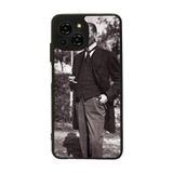 BG AKSESUAR Reeder S23 Pro Max ile Uyumlu Kılıf, Mustafa Kemal Atatürk Baskılı, Mat Siyah, Yumuşak Silikon, Şok Emici