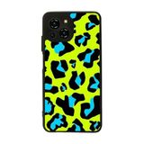 BG AKSESUAR Reeder S23 Pro Max ile Uyumlu Kılıf, Pastel Leopar Desen, Mat Siyah, Yumuşak Silikon, Şok Emici
