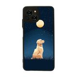 BG AKSESUAR Reeder S23 Pro Max ile Uyumlu Kılıf, Yumuşak Silikon, Koruyucu, Şok Emici, Mat Siyah, Köpek Baskılı