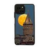 BG AKSESUAR Reeder S23 Pro Max ile Uyumlu Kız Kulesi Baskılı, Mat Siyah, Yumuşak Silikon, Şok Emici Kapak Kılıf