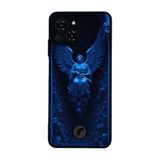 BG AKSESUAR Reeder S23 Pro Max ile Uyumlu Melek Tasarımlı Glossy Premium Kılıf, Mavi