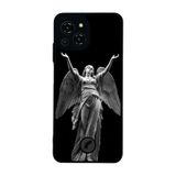 BG AKSESUAR Reeder S23 Pro Max ile Uyumlu Melek Tasarımlı Glossy Premium Kılıf, Siyah