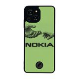 BG AKSESUAR Reeder S23 Pro Max ile Uyumlu Nokia Tasarımlı Glossy Premium Kılıf, Yeşil