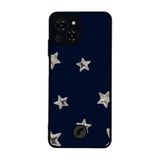 BG AKSESUAR Reeder S23 Pro Max ile Uyumlu Retro Yıldızlar Tasarımlı Glossy Premium Kılıf, Mavi