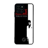 BG AKSESUAR Reeder S23 Pro Max ile Uyumlu Scarface Tasarımlı Glossy Premium Kılıf, Siyah