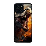 BG AKSESUAR Reeder S23 Pro Max ile Uyumlu T-Rex Tasarımlı Glossy Premium Telefon Kılıfı, Siyah