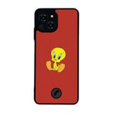 BG AKSESUAR Reeder S23 Pro Max ile Uyumlu Tweety Tasarımlı Glossy Premium Kılıf, Kırmızı