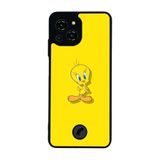 BG AKSESUAR Reeder S23 Pro Max ile Uyumlu Tweety Tasarımlı Glossy Premium Kılıf, Sarı