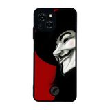 BG AKSESUAR Reeder S23 Pro Max ile Uyumlu Vendetta Tasarımlı Glossy Premium Kılıf, Siyah-Kırmızı