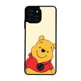 BG AKSESUAR Reeder S23 Pro Max ile Uyumlu Winnie Tasarımlı Glossy Premium Kılıf, Sarı