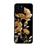 BG AKSESUAR Reeder S23 Pro Max ile Uyumlu Yaldızlı Çiçek Tasarımlı Glossy Premium Kılıf, Siyah