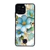 BG AKSESUAR Reeder S23 Pro Max ile Uyumlu Yaldızlı Çiçek Tasarımlı Glossy Premium Kılıf