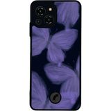 BG AKSESUAR Reeder S23 Pro Max Uyumlu Kelebek Tasarımlı Glossy Premium Kılıf - Siyah - Kelebek-332