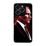 BG AKSESUAR Reeder S919 ile Uyumlu Mustafa Kemal Atatürk Tasarımlı Glossy Premium Kılıf, Siyah