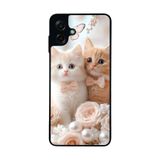 BG AKSESUAR Samsung Galaxy A07 ile Uyumlu Kedi Figürü Temalı, Mat Siyah, Yumuşak Silikon, Şok Emici Koruyucu Kılıf
