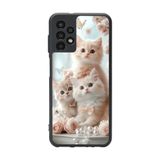 BG AKSESUAR Samsung Galaxy A13 ile Uyumlu Kedi Figürü Baskılı, Mat Siyah, Yumuşak Silikon, Şok Emici Koruyucu Kılıf