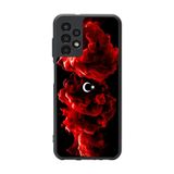 BG AKSESUAR Samsung Galaxy A13 ile Uyumlu Mat Siyah Kılıf, Türk Bayrağı Baskılı, Yumuşak Silikon, Şok Emici
